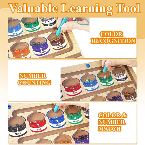 Montessoridays™ Color & Number Magnetic Board — play and product details