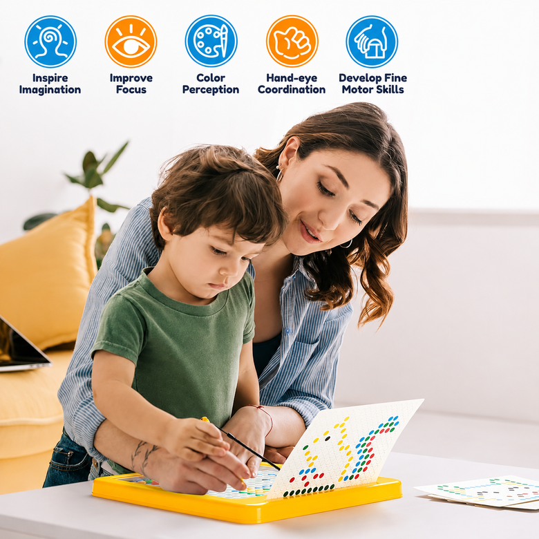 Montessoridays™ Magnetic Dots Board — play and product details