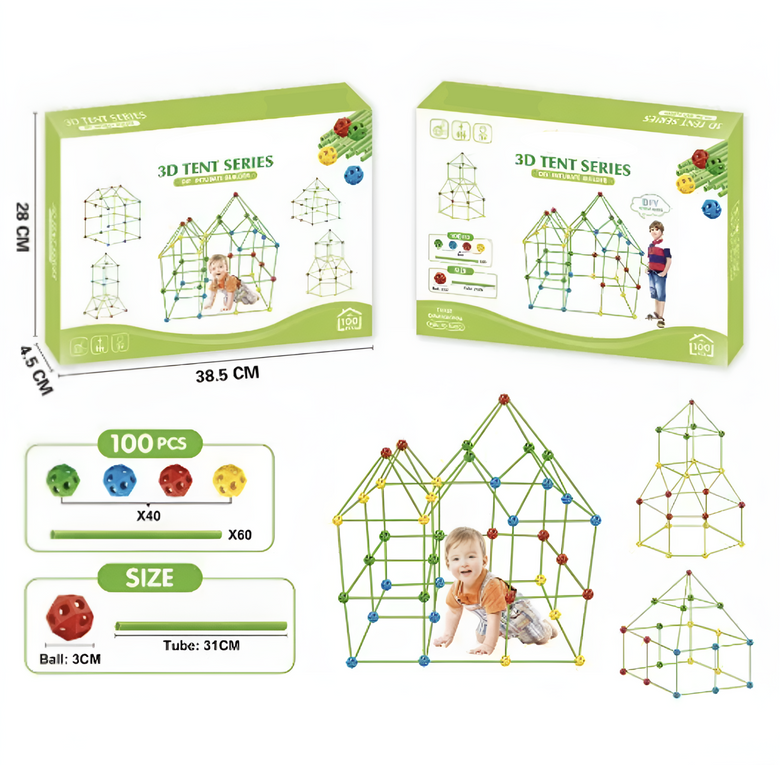 Montessoridays™ Fort Building Kit · 100 Pieces — play and product details