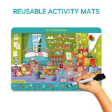 Search and Find Mats — finding and marking objects in a bedroom scene