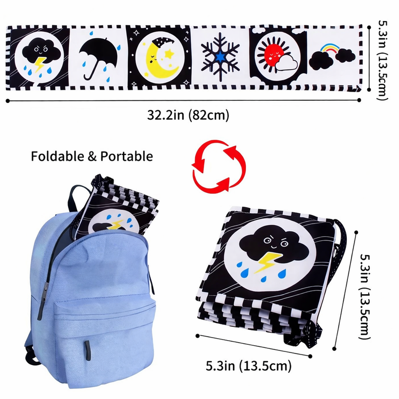 Montessoridays™ High-Contrast Baby Sensory Book — play and product details