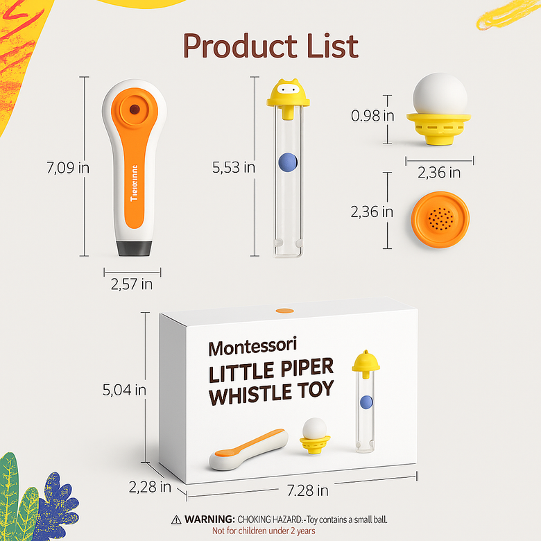 Montessoridays™ Little Piper Whistle Toy — product details 2