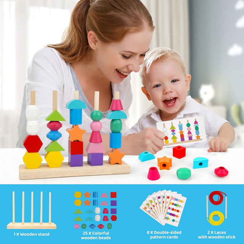 Montessoridays™ Beads & Balance Stacking Game — product details 4