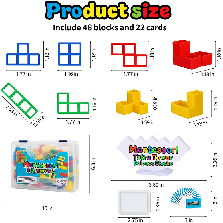 Montessoridays™ Tetra Tower Balance Blocks — product details 4