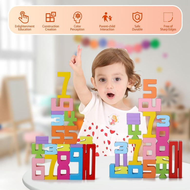 Bloques de construcción de números de madera Montessoridays™ — detalles del producto 1