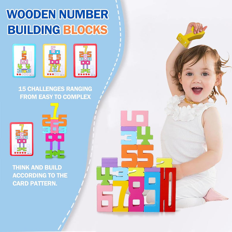 Bloques de construcción de números de madera Montessoridays™ — detalles del producto 3