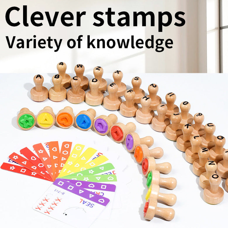 Montessoridays™ Alphabet, Number & Shape Learning Stamps — product details 1