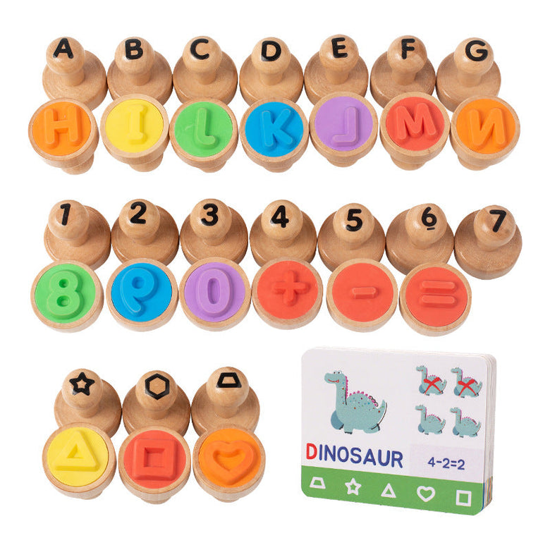 Montessoridays™ Alphabet, Number & Shape Learning Stamps — product details 2
