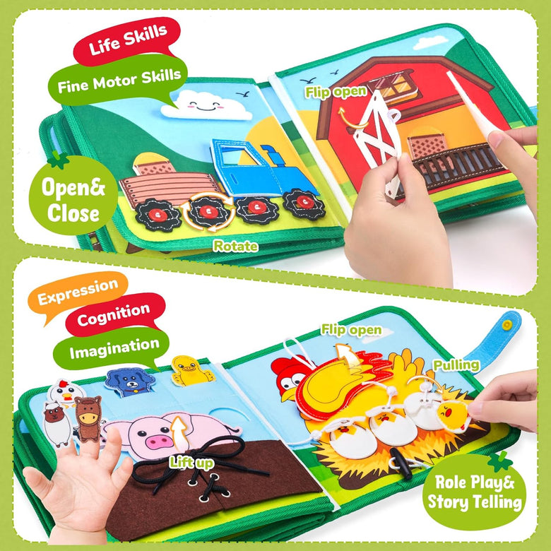 Libro de actividades de la granja Montessoridays™ con títeres de dedo — detalles del producto 2