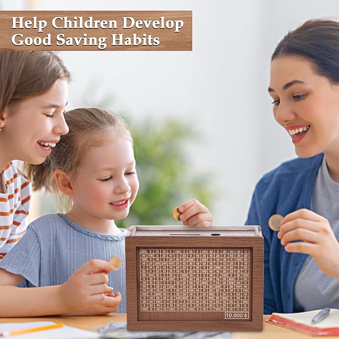 Caja de ahorros de madera Montessoridays™ — detalles del producto 1