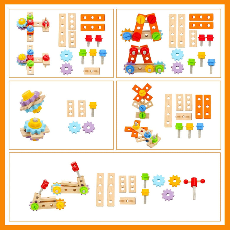 Montessoridays™ Wooden Construction Tools · 30 Pieces — play and product details