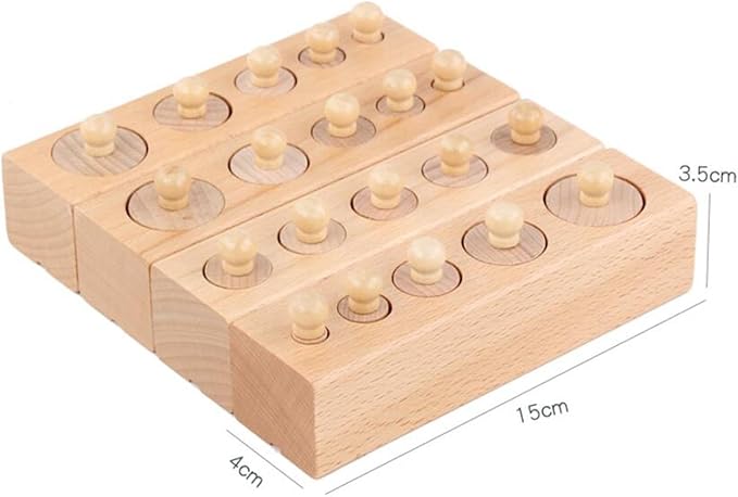 Montessoridays™ Wooden Cylinder Sensory Kit — play and product details