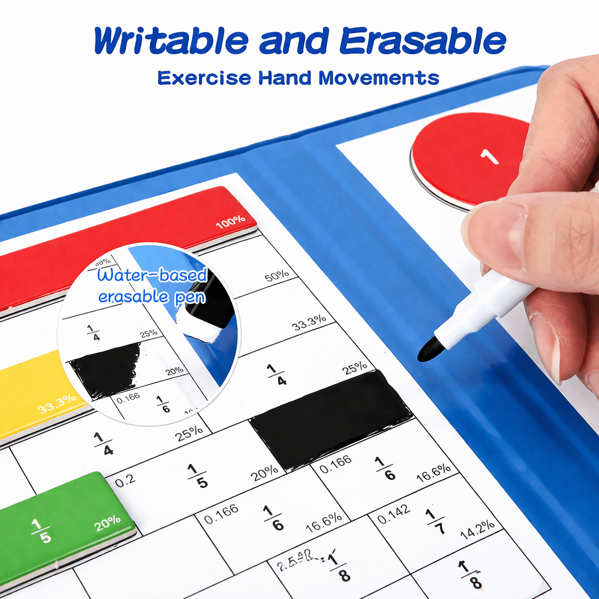 Magnetic Fraction Tiles & Circles Math Set — view 2