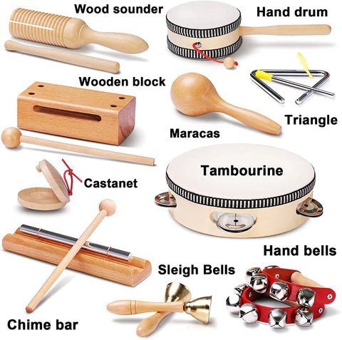 Montessoridays Wooden Music Instruments Set (10 Instruments) — view 3