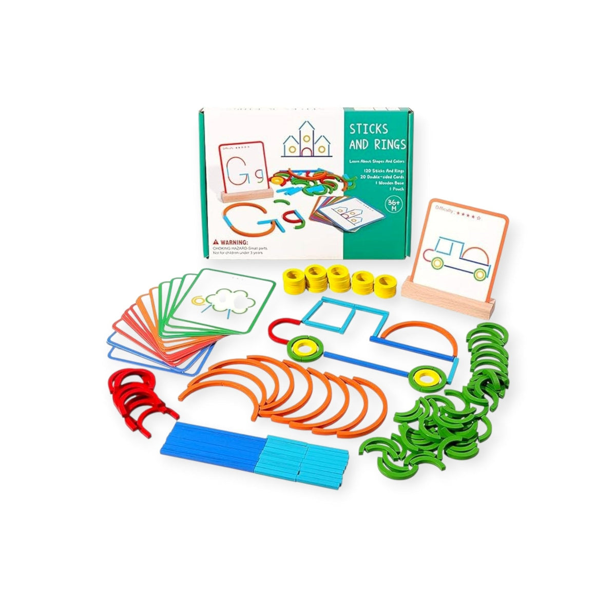 Montessoridays Masterpieces: Sticks & Rings Builder — view 1