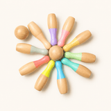Montessoridays Rainbow Wooden Bowling Set — view 2
