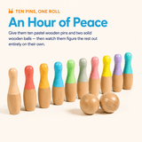 Montessoridays Rainbow Wooden Bowling Set — view 3