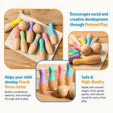 Montessoridays Rainbow Wooden Bowling Set — view 5