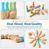 Montessoridays Rainbow Wooden Bowling Set — view 6
