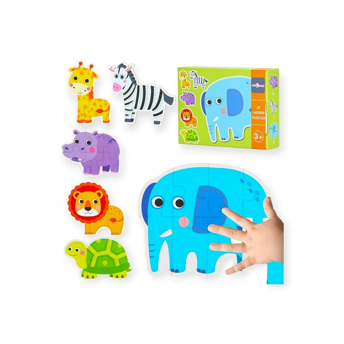 Montessoridays Safari Wooden Jigsaw Puzzles — view 1