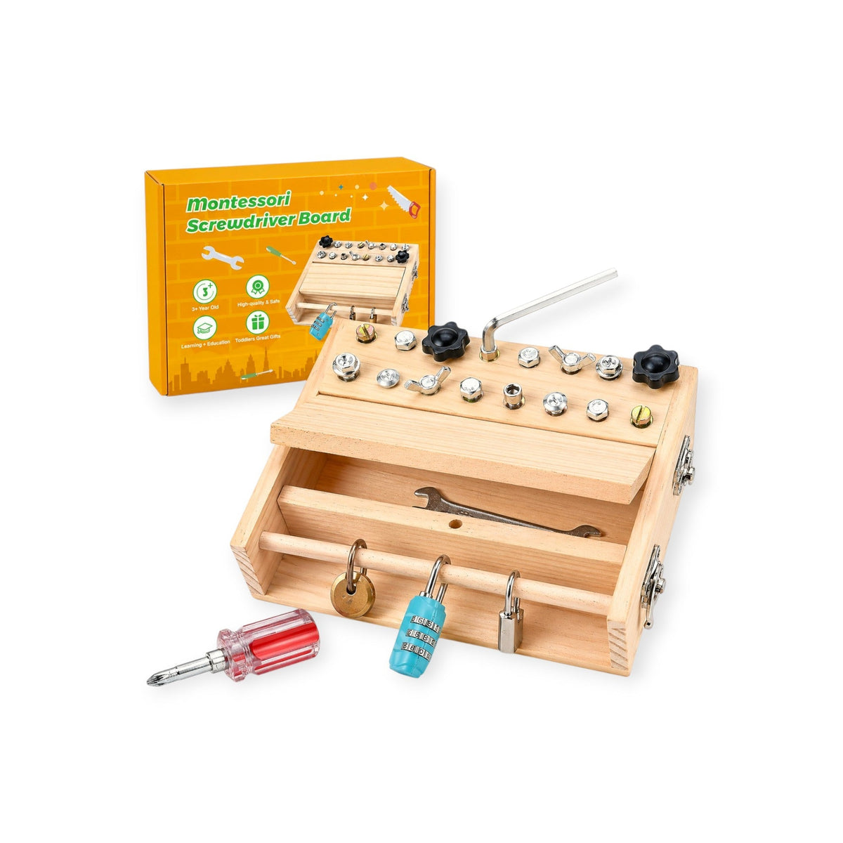 Montessoridays Screwdriver Board Set 18-in-1 — view 1