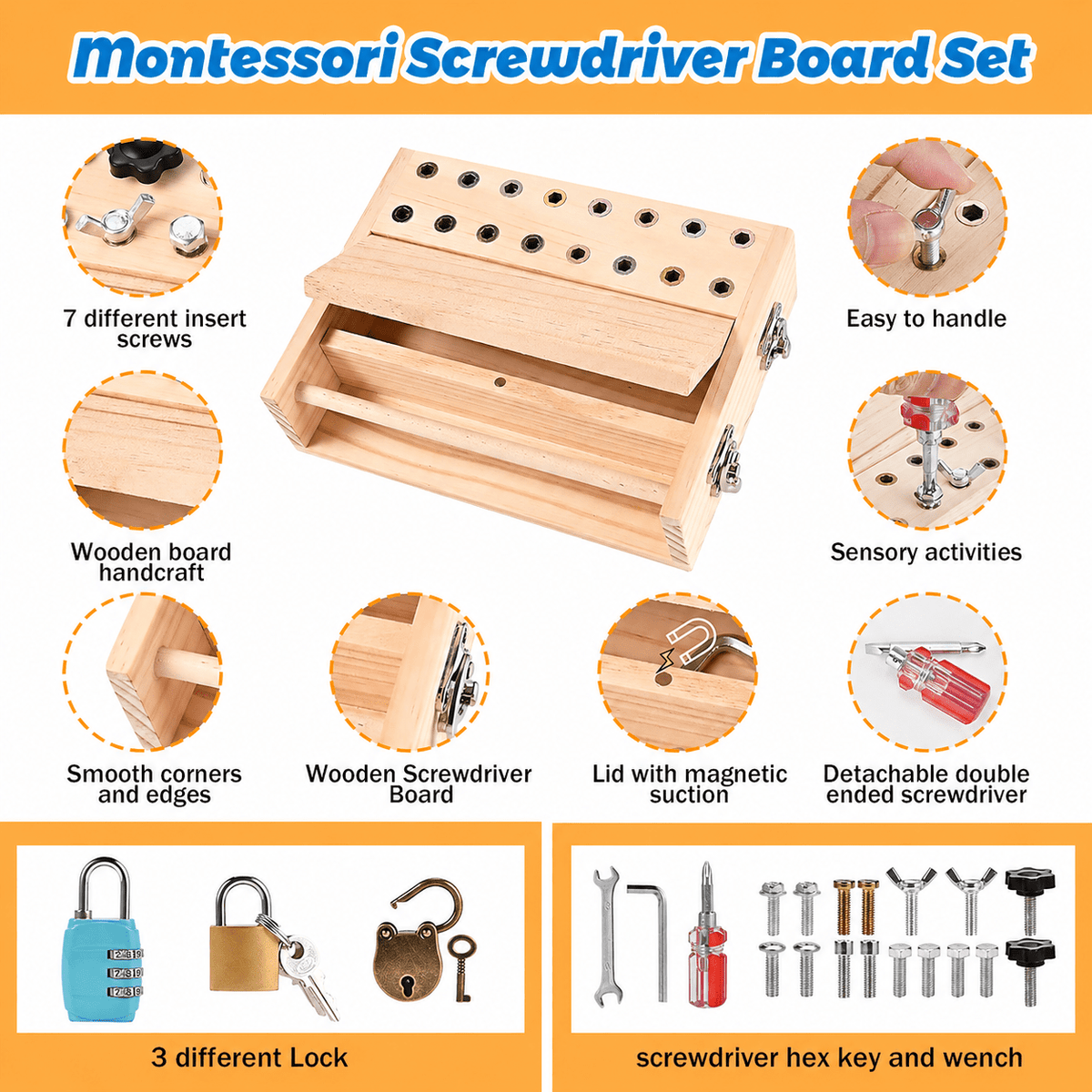 Montessoridays Screwdriver Board Set 18-in-1 — view 3