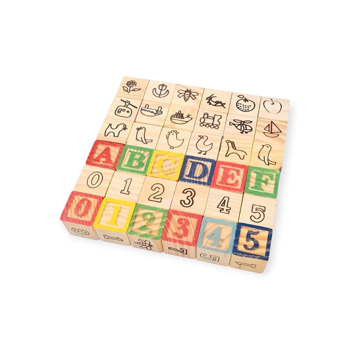 Montessoridays Wooden ABC Building Blocks — view 2