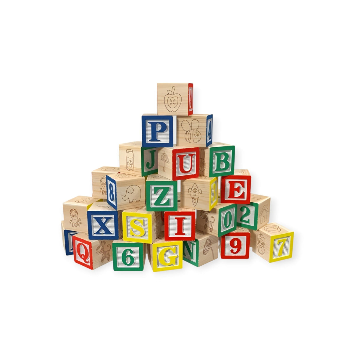 Montessoridays Wooden ABC Building Blocks — view 3