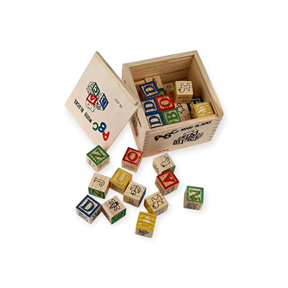 Montessoridays Wooden ABC Building Blocks — view 5