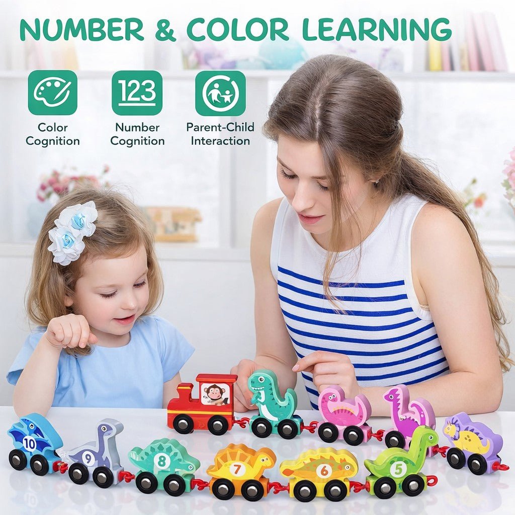Montessoridays Wooden Dinosaur Train — view 2