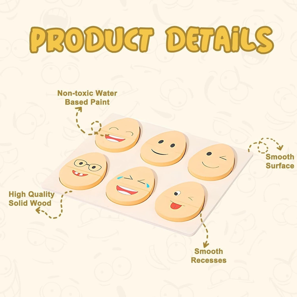 Montessoridays Wooden Expressions Eggs — view 2