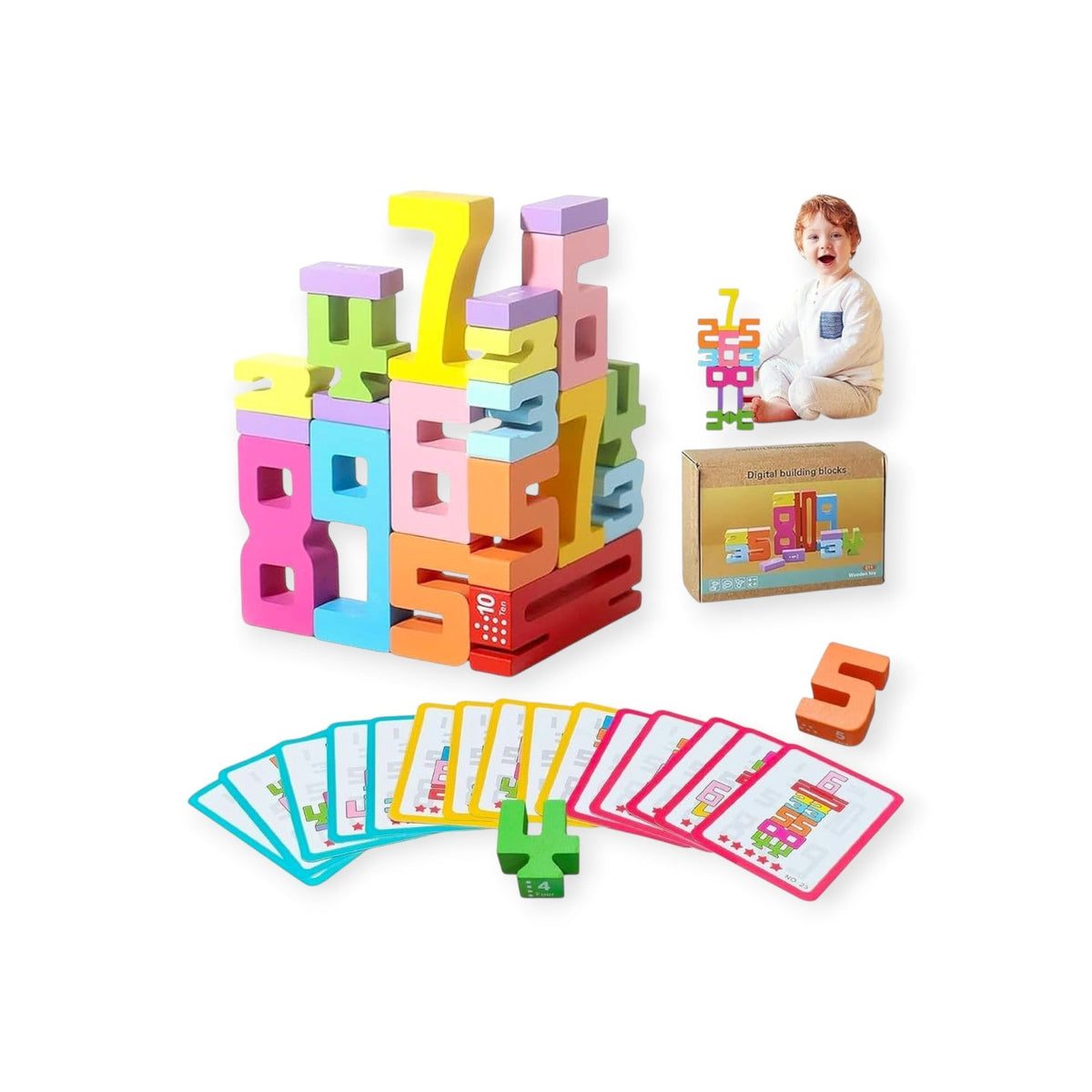Montessoridays Wooden Number Builder Blocks — view 1