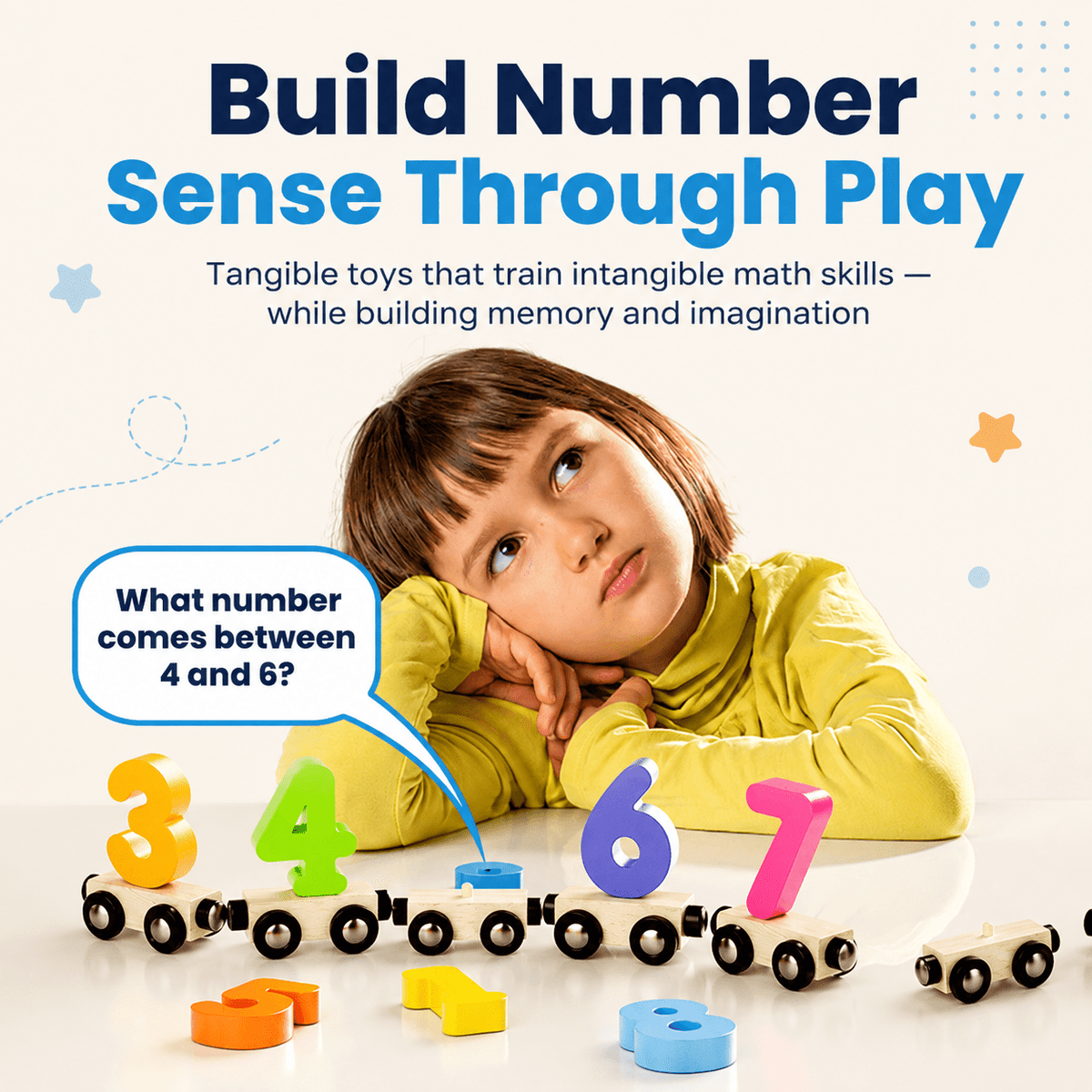 Montessoridays Wooden Number Train Set — view 5