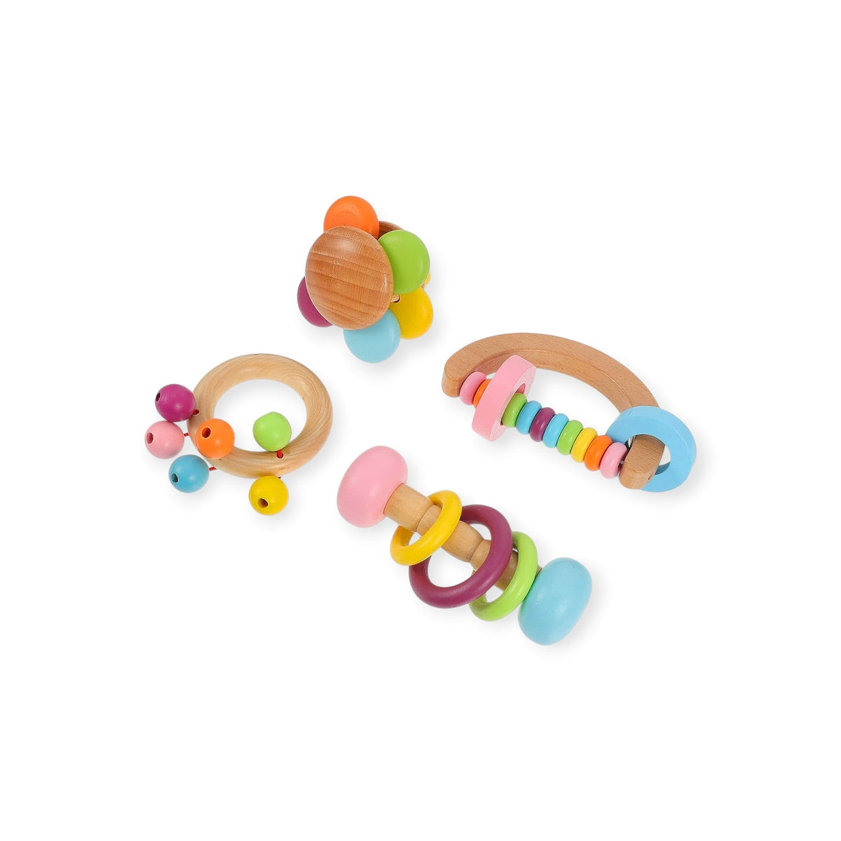 Montessoridays Wooden Rattles (4 Pack) — view 1