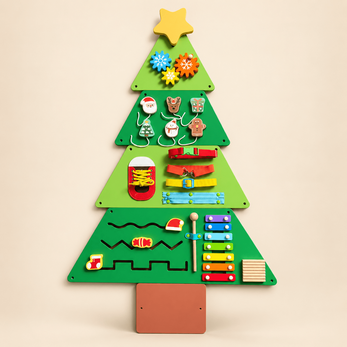 Montessoridays Wooden Christmas Tree Busy Board — view 2