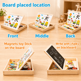 Double-sided creative board features