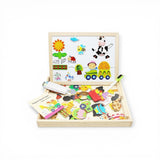 Double-sided creative drawing board with magnetic picture pieces